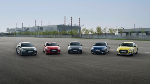Audi A3 Lineup in Industrial Area