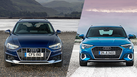 Audi A3 and A4 side by side