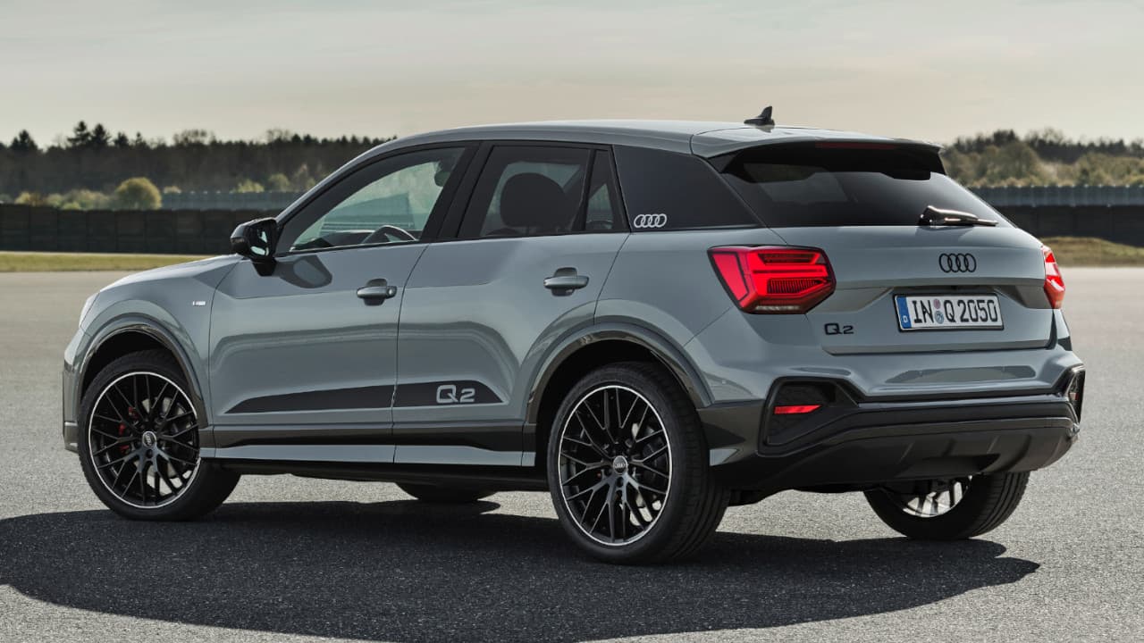 Audi Q2 in Arrow Grey Static Angle