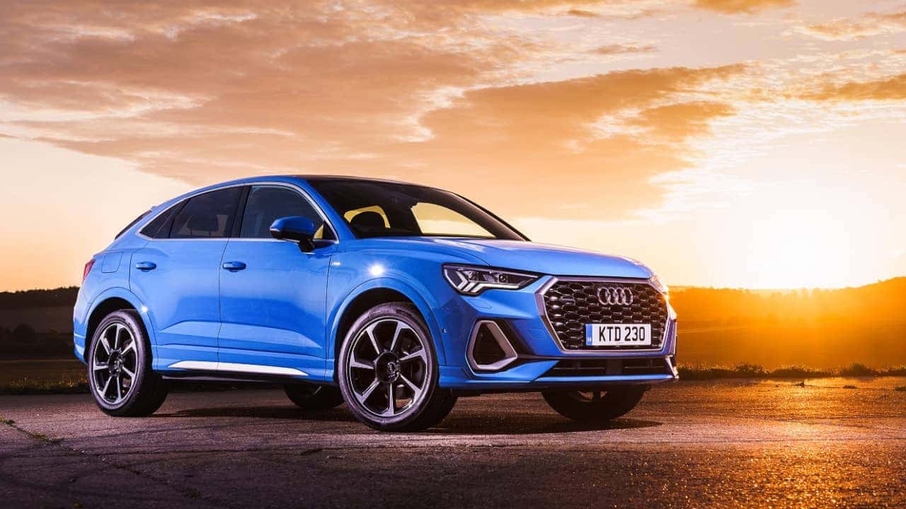 Audi Q3 Sportback in Blue with Sunset