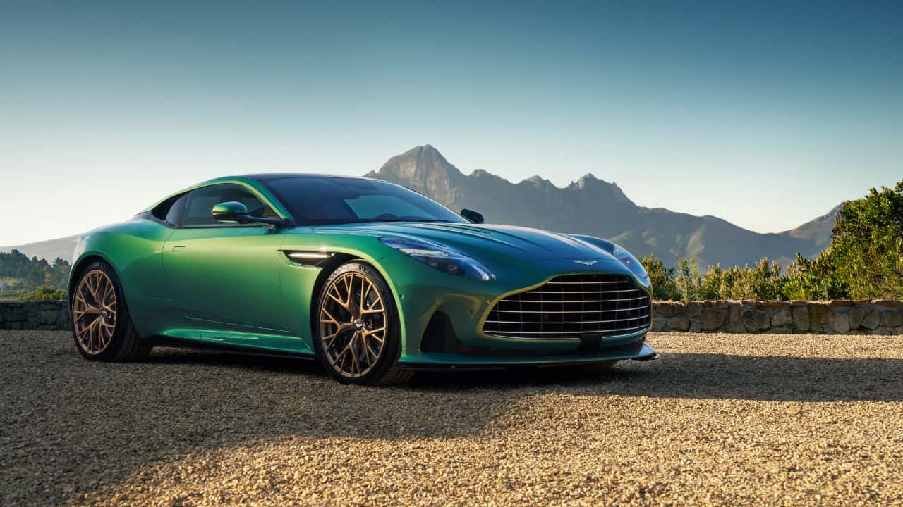 Aston Martin DB12 in Green Lifestyle