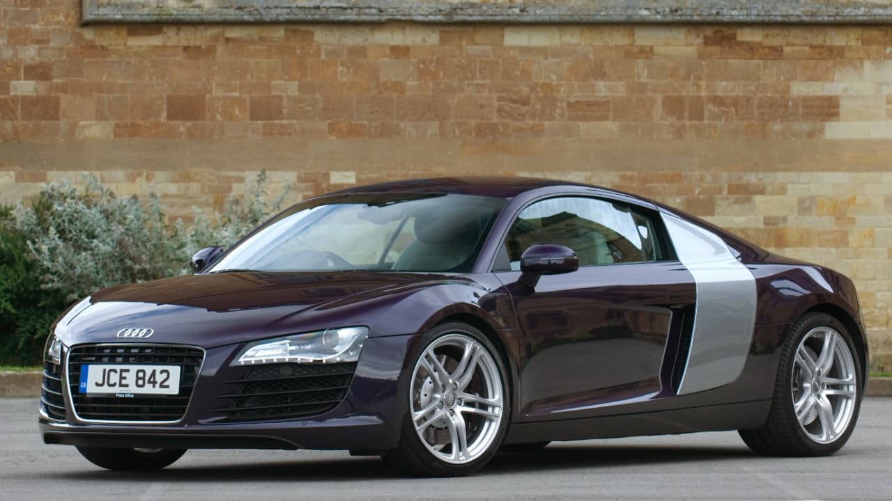 Audi R8 in Purple Parked