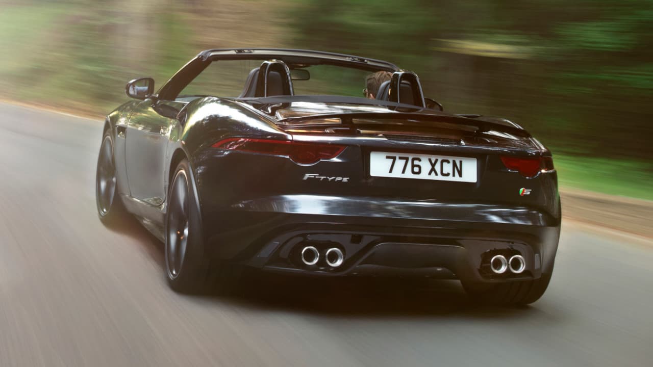 Jaguar F-TYPE Driving Rear Angle