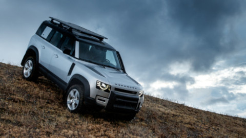 Land Rover Defender on Rocks