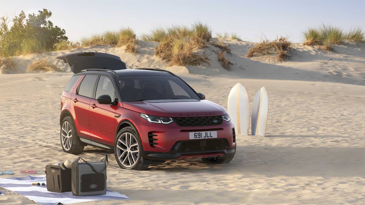 Land Rover Discovery Sport Landmark Edition in Red on Beach