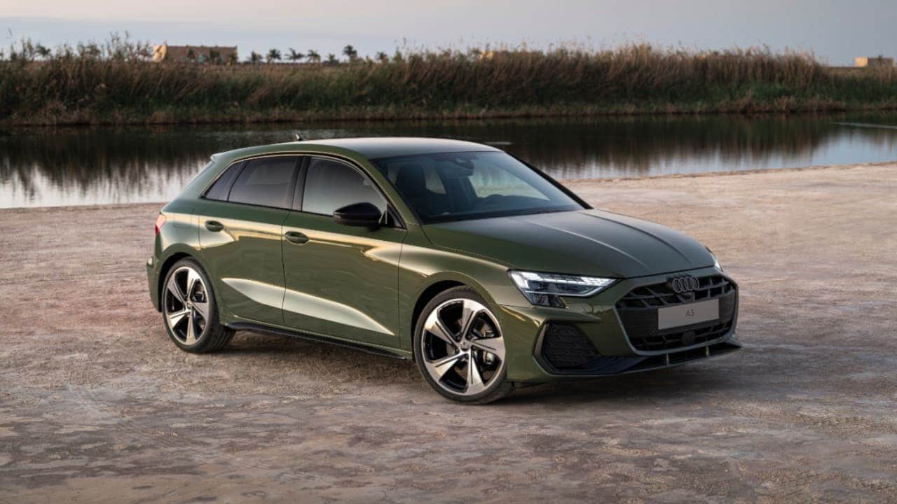 Audi A3 Sportback in Green Parked