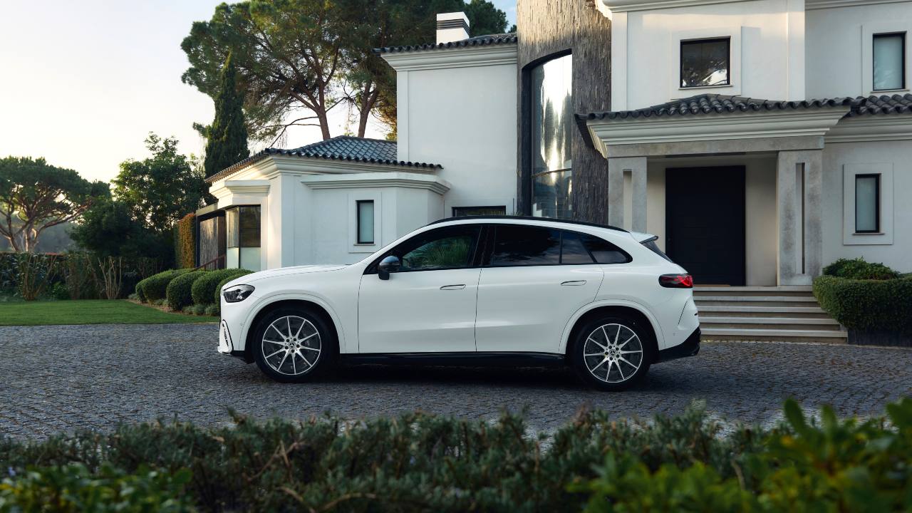 White Mercedes-Benz GLC Exterior Side