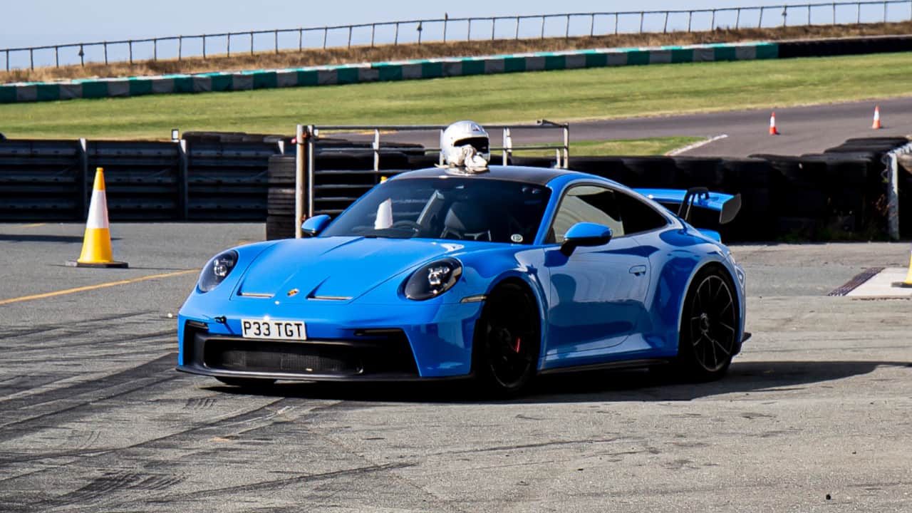 Blue Porsche 911 GT3 Exterior Front Static