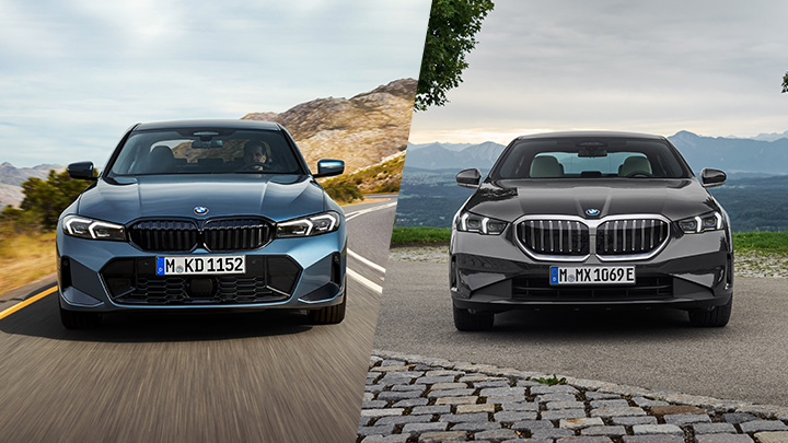 BMW 3 series Vs 5 Series front end comparison