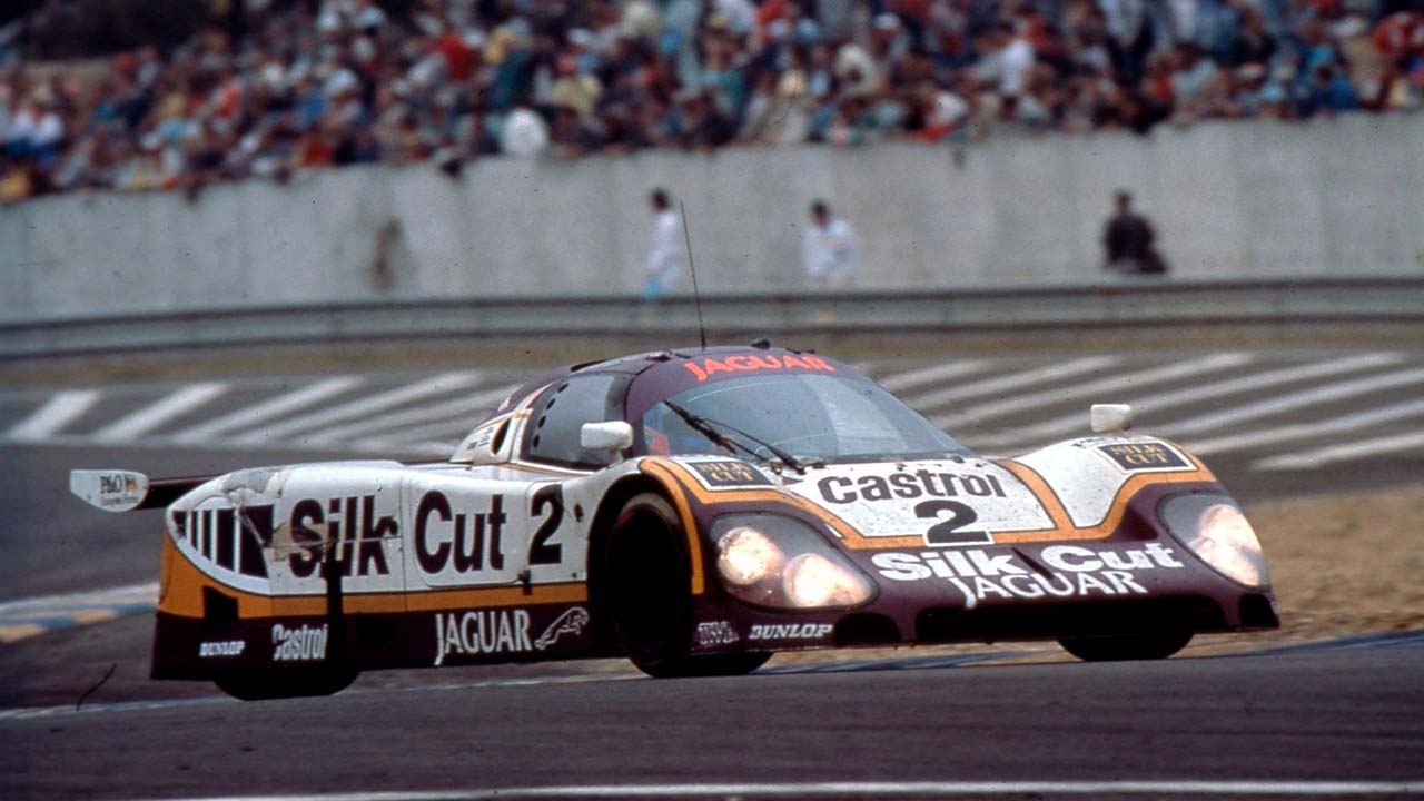 Jaguar XJR-12 Exterior Front Driving on Race Track