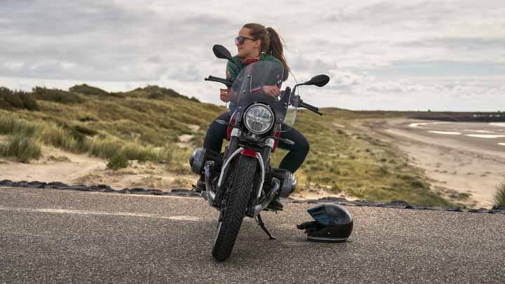 Motorcyclist Riding BMW R 12