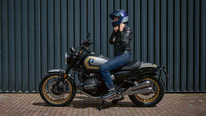 Motorcyclist Riding BMW R 12