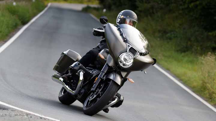 Motorcyclist Riding BMW R 18 B