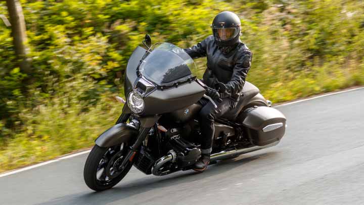 Motorcyclist Riding BMW R 18 B