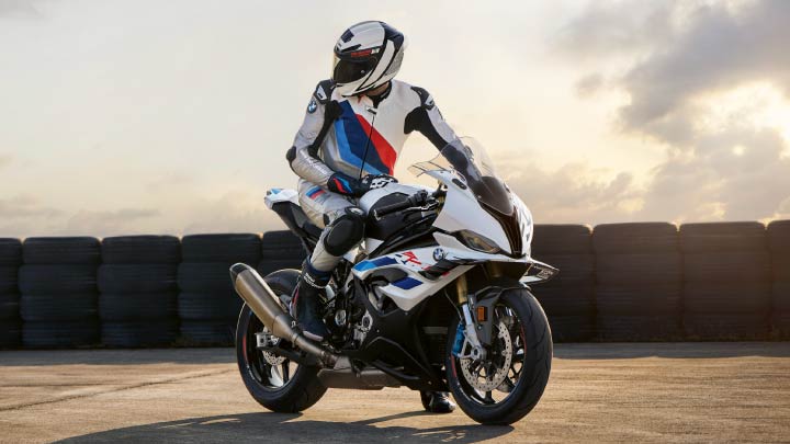 Motorcyclist Riding S 1000 RR On Road