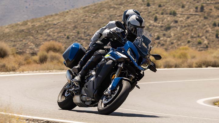 Motorcyclists Riding S 1000 XR On Road