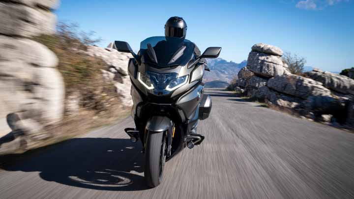 Motorcyclist Riding K 1600 B On Road