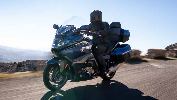 Motorcyclist Riding K 1600 GTL On Road