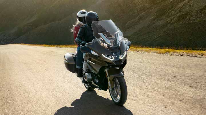 Motorcyclist Riding R 1250 RT On Road