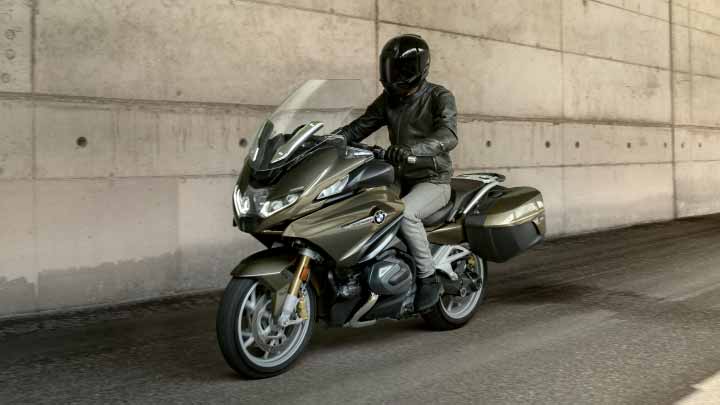 Motorcyclist Riding R 1250 RT On Road