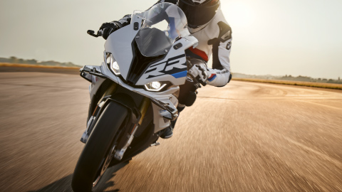 Motorcyclist Riding BMW Motorrad M Motorbike
