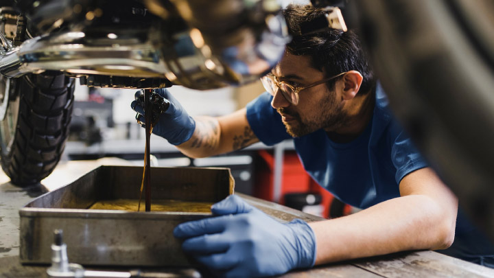Technician Servicing BMW Motorrad Bike