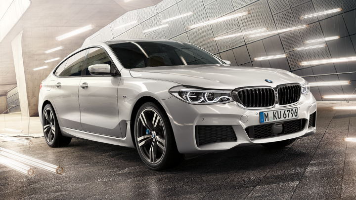 BMW 6 Series GT in white.