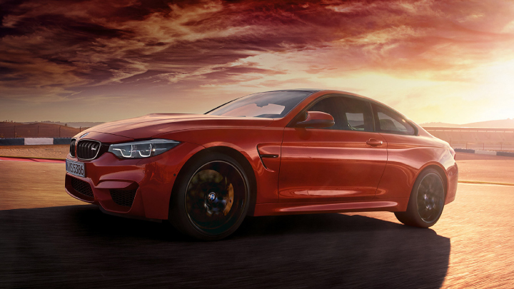 BMW M4 in red.