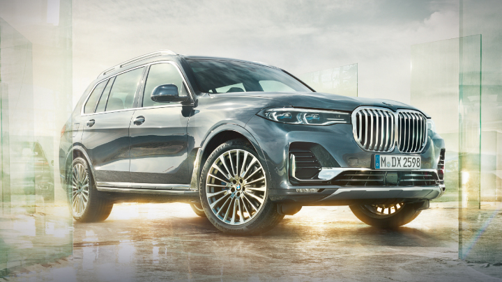 BMW X7 parked.
