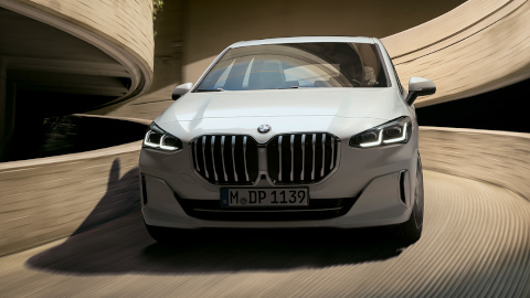 2022 White BMW 2 Series Active Tourer Driving Front