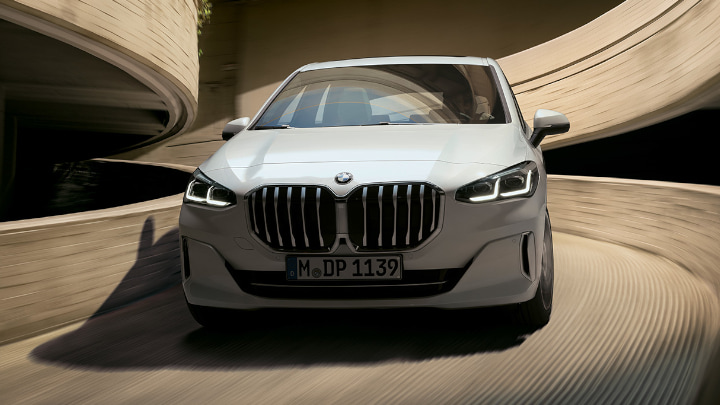 2022 White BMW 2 Series Active Tourer Driving Front