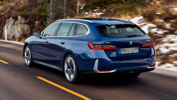 BMW 5 Series Touring Driving Rear Shot