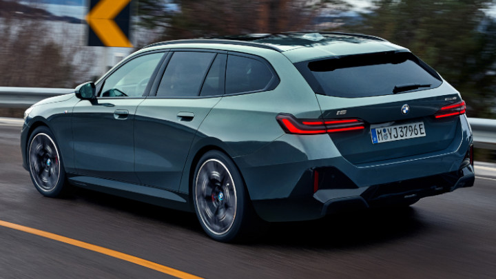 BMW i5 Touring Rear Driving 