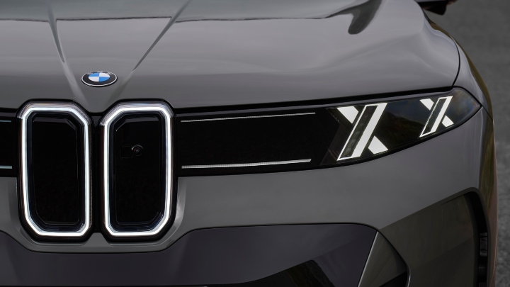 BMW iX5 grey lights close up