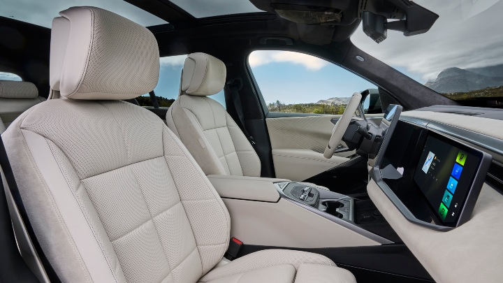 BMW iX5 interior white seats
