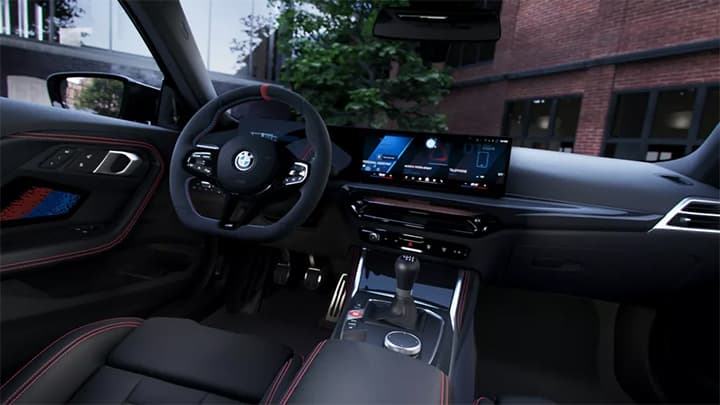Interior shot of a BMW M2 Coupe