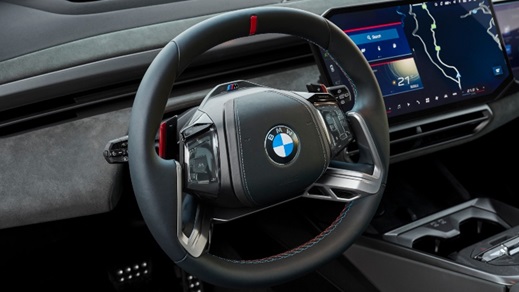 BMW X5 Steering wheel close up