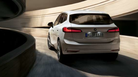 White 2022 BMW 2 Series Active Tourer Driving Rear