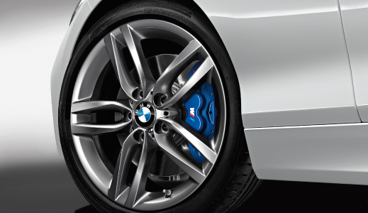 Silver BMW's wheel.