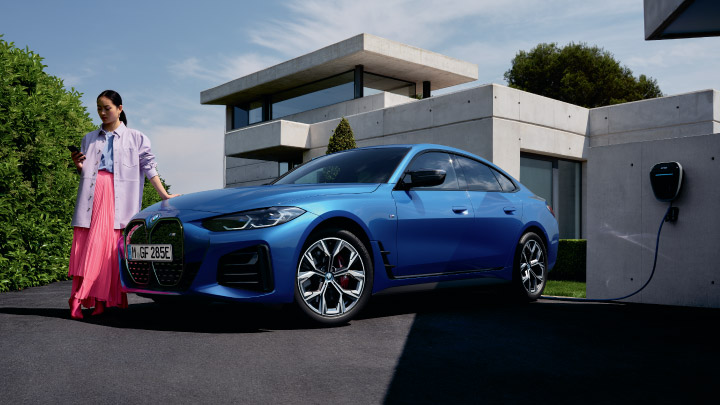 BMW electric vehicle on charge