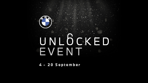 New BMW registration event. Promotional text asset.