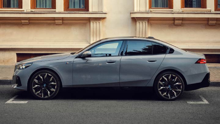 Grey BMW i5 Side