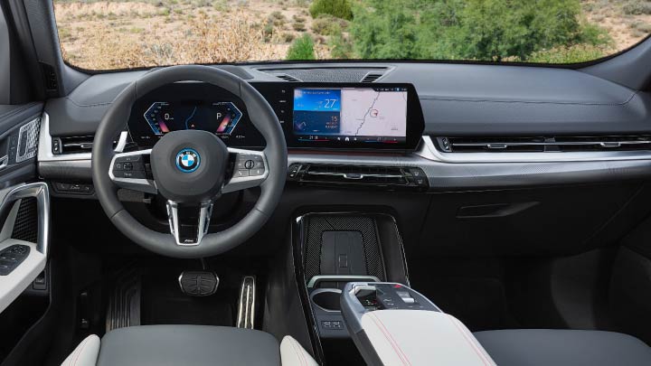Black BMW iX2 Interior