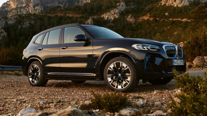Black BMW iX3 Side