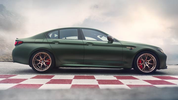 Green BMW M5 CS Side