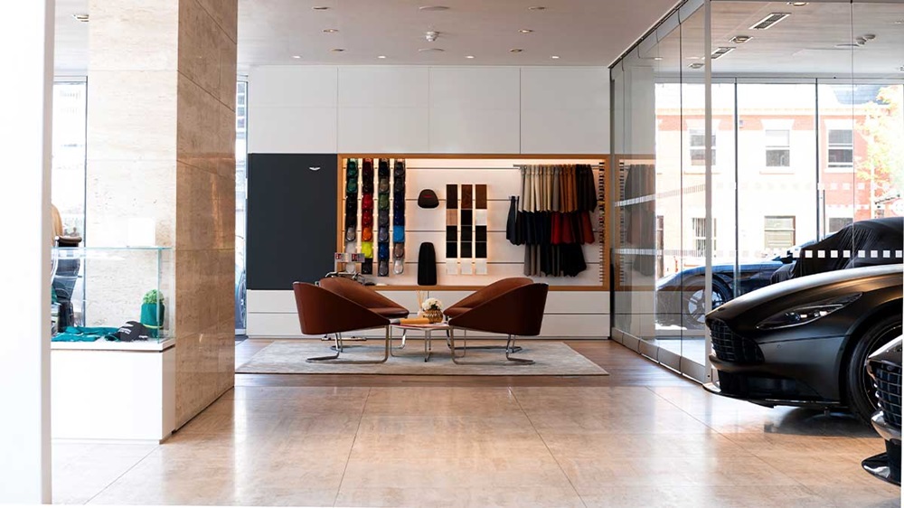 Aston Martin Manchester waiting area
