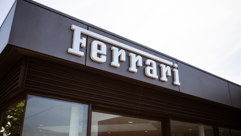 Ferrari Sign On Stratstone Colchester Dealership