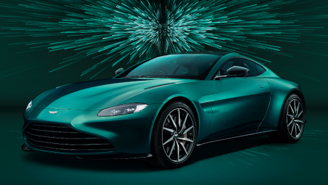 Green Aston Martin Vantage