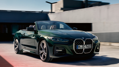 Green BMW 4 Series convertible