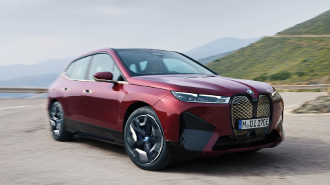 Red BMW iX